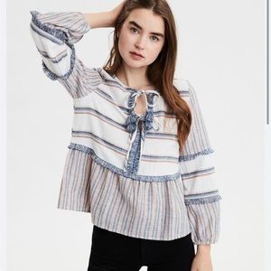 American Eagle boho summer tunic babydoll size small